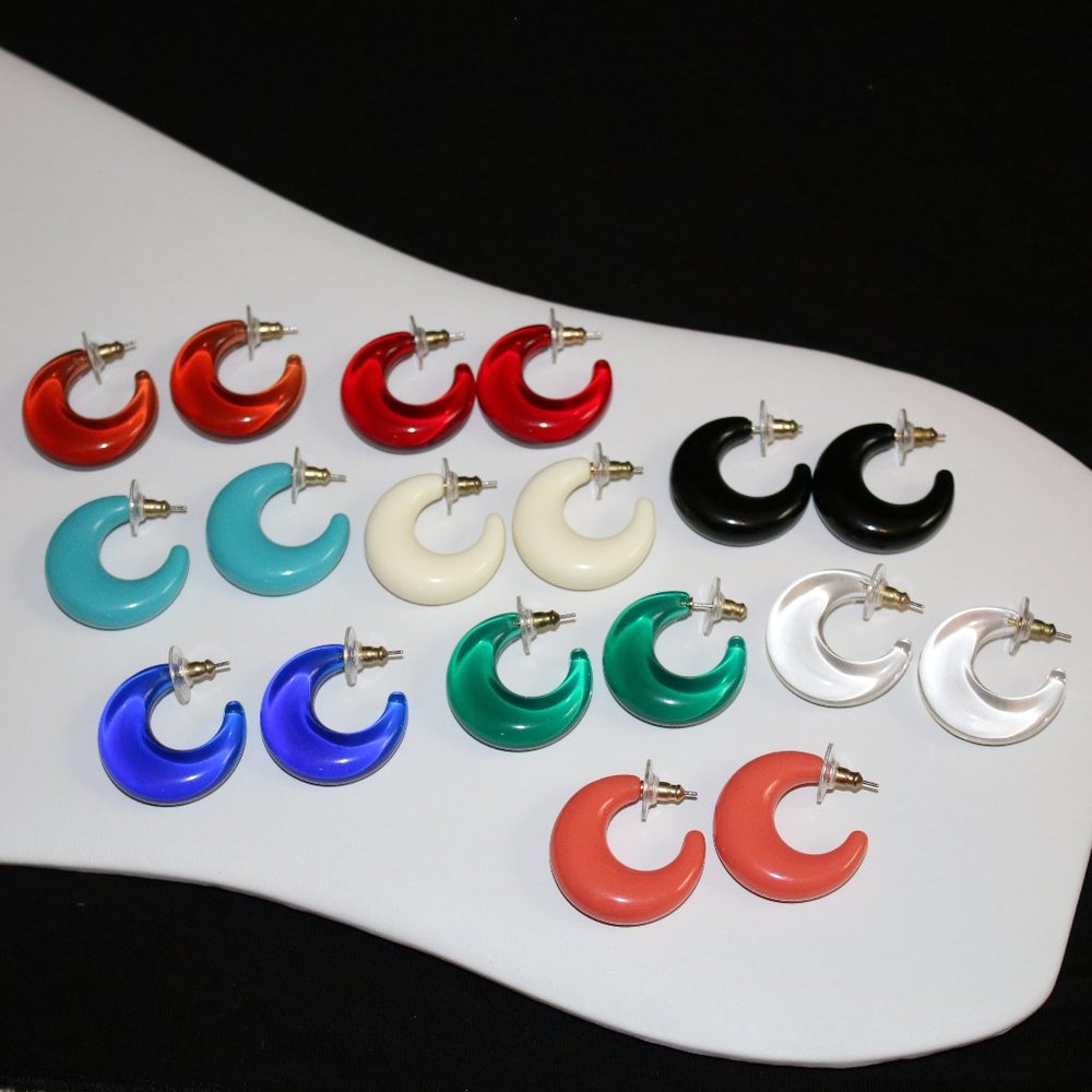 Set of 9 Acrylic Earrings